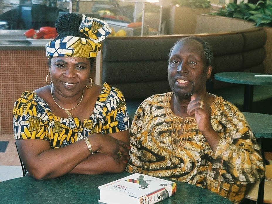 Tess Onwueme with Ngugi Wa Thiong'o, Santa Clara University, 2006